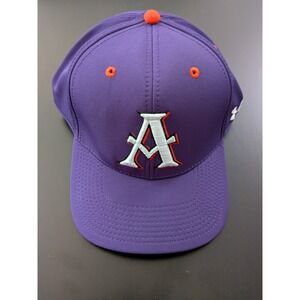 Under Armour A Arrowhead Logo Football Baseball Hat Fitted‎ Size 7 1/2 Purple